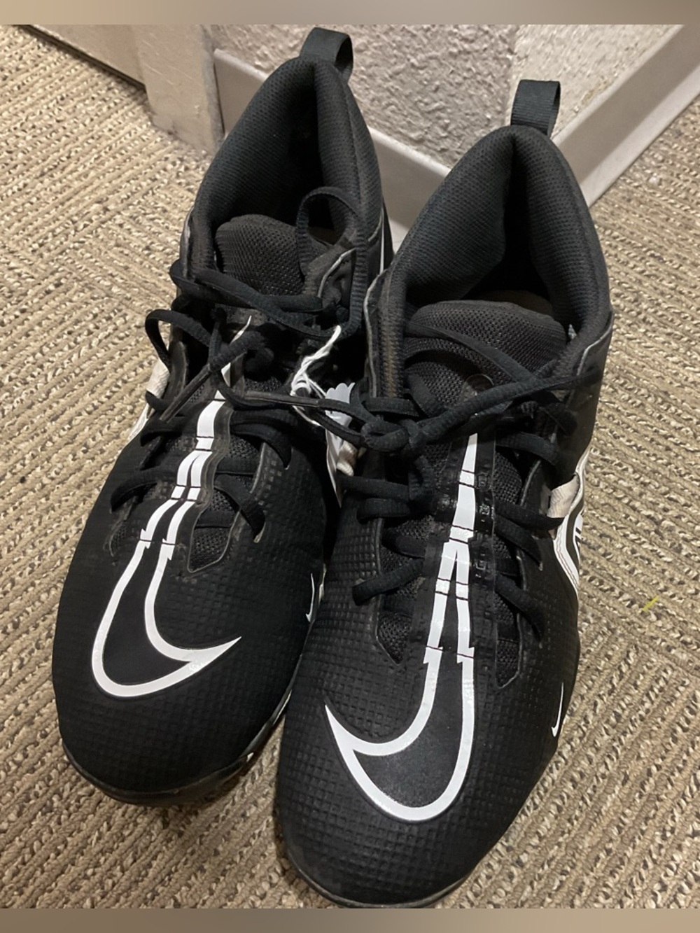 Nike Black Cleats Athletic Sneakers